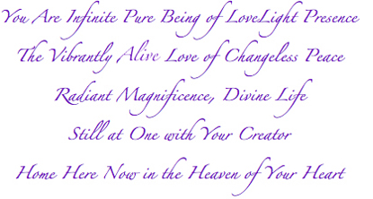 You are infinite purce being of lovelight